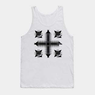 Geometric Blades Black and White Tank Top